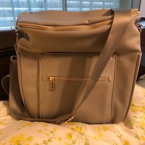 Stone Grey Fawn Design diaper bag